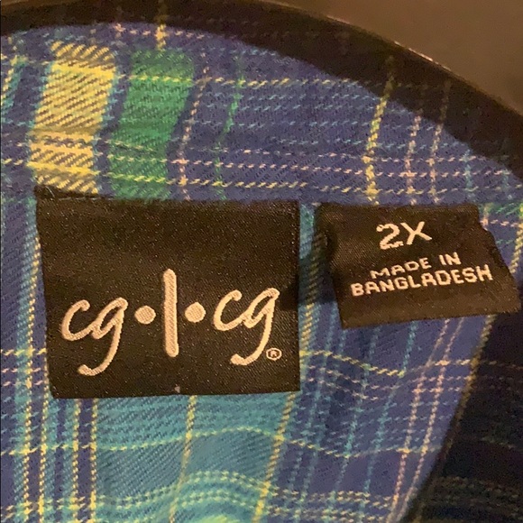 cg.l.cg 2x cool colors flannel long sleeve - Picture 2 of 4
